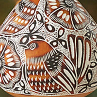 Mini Birds Motif Gourd Ornament Set