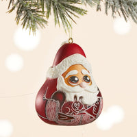 Mini Gourd Holiday Santa Claus Ornament