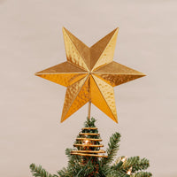 Large Gold Star Tree Topper