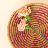 Mini Pink Sisal Jewelry Ring Dish Garlic Kitchen Woven Bowl