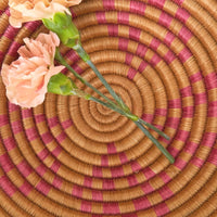 Mini Pink Sisal Jewelry Ring Dish Garlic Kitchen Woven Bowl