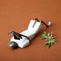 Shona Stone Reading Books Sculpture Set