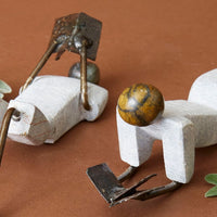 Shona Stone Reading Books Sculpture Set