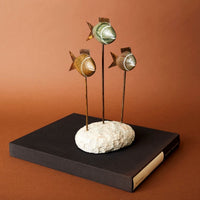 Shona Stone Fish Family Sculpture Set
