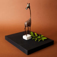 Shona Stone Giraffe Short Sculpture