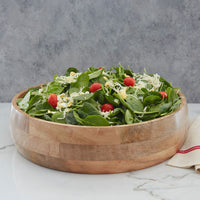 Large Wooden Salad Bowls for Party, Catering, Buffet, Wedding, Office, Restaurant, Serving, Mixing, Centerpiece, Fruits, Chips