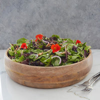 Large Wooden Salad Bowls for Party, Catering, Buffet, Wedding, Office, Restaurant, Serving, Mixing, Centerpiece, Fruits, Chips