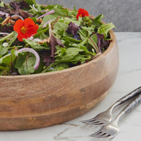 Large Wooden Salad Bowls for Party, Catering, Buffet, Wedding, Office, Restaurant, Serving, Mixing, Centerpiece, Fruits, Chips