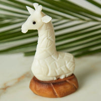 Mini Tagua Ivory Giraffe Figurine