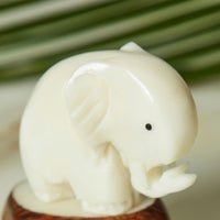 Mini Tagua Ivory Elephant Figurine