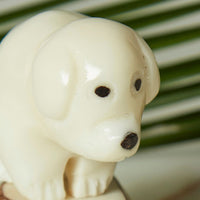 Mini Tagua Ivory Dog Figurine