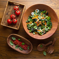 Oversized Mahogany Salad Bowl