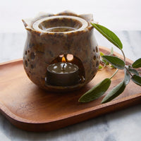 Stone Pot Tealight Candle Oil Diffuser