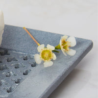 Lattice Gray Stone Soap Dish
