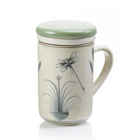 Vintage Dragon Fly Tea Mug with Infuser Cup