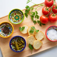 Ceramic Palestine Colorful Vine Dipping Bowl Set