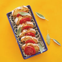 Ceramic Palestine Blue Floral Rectangle Platter