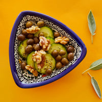 Ceramic Small Palestine Blue Floral Nut Bowl