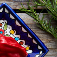 Ceramic Palestine Blue Floral Pickle Dish