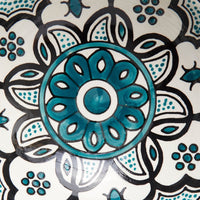 Ceramic Palestine Teal Black Bowl