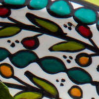 Ceramic Palestine Green Colorful Vine Jumbo Bowl