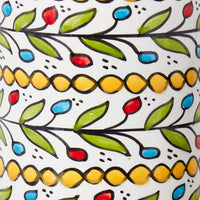 Ceramic Palestine Yellow Colorful Vine Utensil Holder