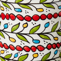 Ceramic Palestine Red Colorful Vine Utensil Holder