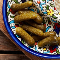 Ceramic Palestine Blue Floral Chips Dip Bowl