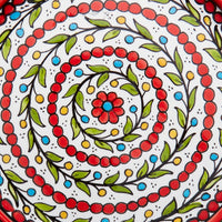 Ceramic Palestine Colorful Vine Red Dinner Plate