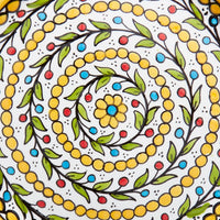 Ceramic Palestine Colorful Vine Yellow Dinner Plate
