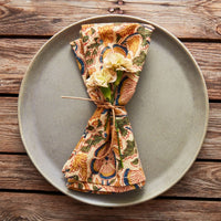 Kalamkaari Beige Floral 20 x 20 Napkin Set