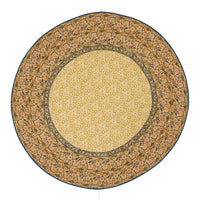 Kalamkaari Beige Floral 70 Round Tablecloth