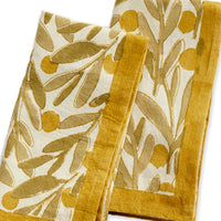 Kalamkaari Olive Branches 20 x 20 Napkin Set