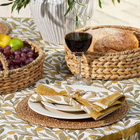 Kalamkaari Olive Branches 70 Round Tablecloth 20 x 20 Napkin Set