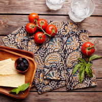 Kalamkaari Black Paisley 20 x 20 Napkin Set