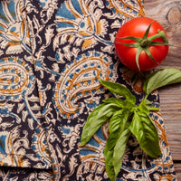 Kalamkaari Black Paisley 20 x 20 Napkin Set