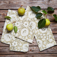 Kalamkaari White Floral 20 x 20 Napkin Set