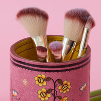 Pink Butterfly Pen Brush Holder