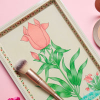 Small Beige Bold Floral Tray