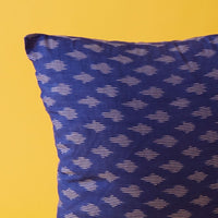 India Navy Blue Woven Ikkat Pillow Cover