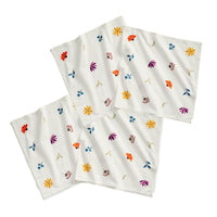 Spring Floral Embroidery Napkins Set
