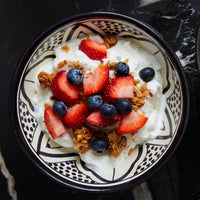 Black Arabesque Ceramic Snack Bowls