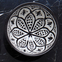 Black Arabesque Ceramic Snack Bowls
