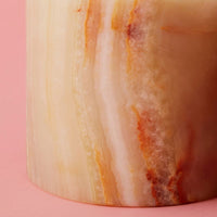 Short Natural Onyx Stone Canister