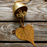 Small Blue Jay Bird Brass Metal Hanging Wind Chime