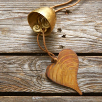 Small Humming Bird Brass Metal Hanging Wind Chime