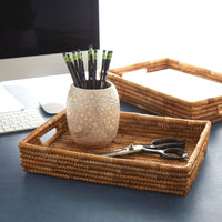 Small Banana Leaf Fruit Bread Office Rectangle Tray