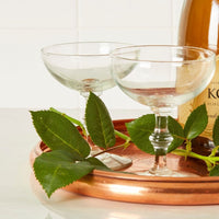 Round Hand Hammered Copper Tray