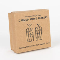 Copper Triangles Gray Stone Salt Pepper Shakers