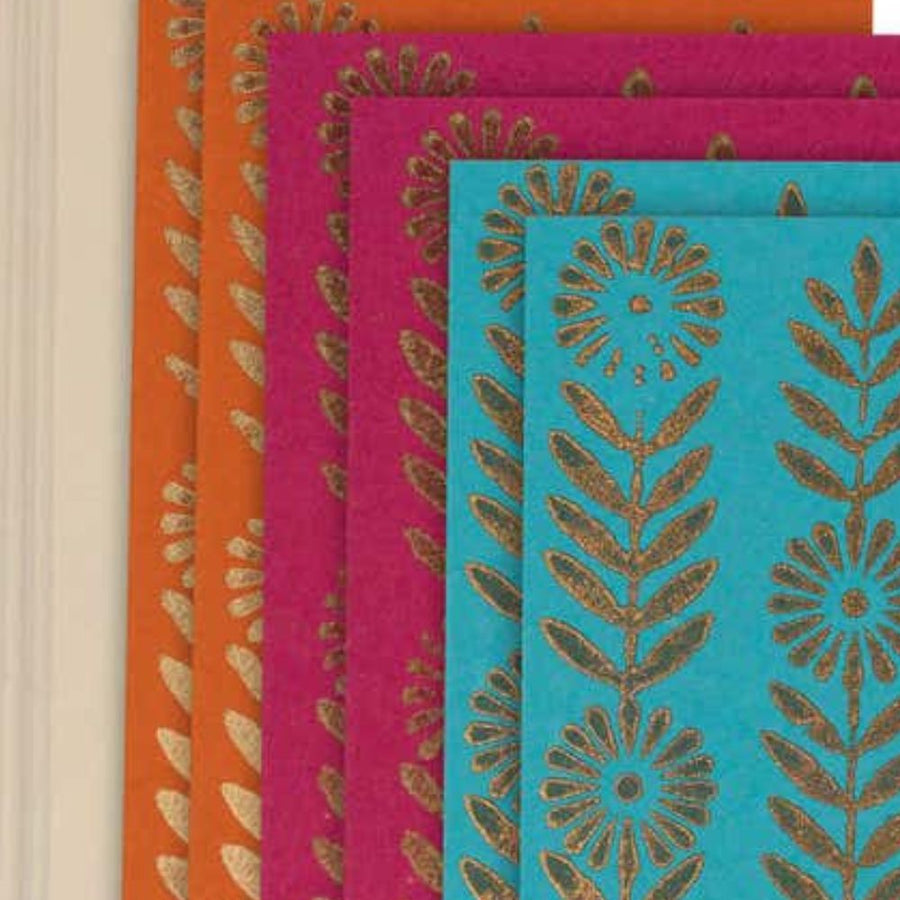 Gold Motif Greeting Card Set of 6